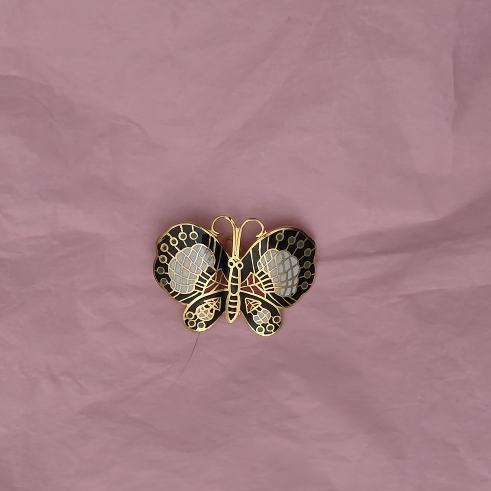 Vintage 70's Cloisonne Moth